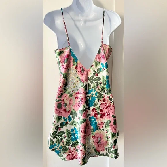 Vintage Victoria Secret Nightgown Robe Set Lace Slip Chemise Gold Label Boudoir - Picture 4 of 10